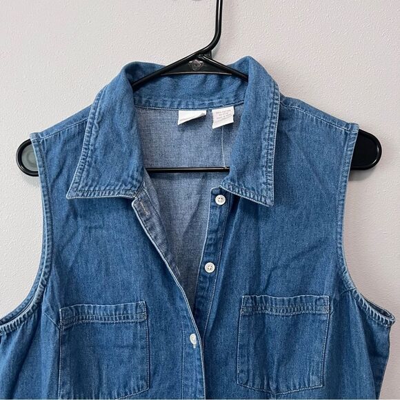 Cherokee Vtg Button Down Denim Midi Shirt Dress Size XL - Picture 2 of 6